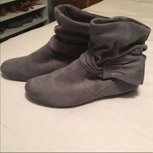Gray booties
